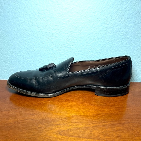 Allen Edmonds Grayson 13 A Narrow Width Black Leather Tassel Loafers Shoes 8217 - Picture 3 of 14